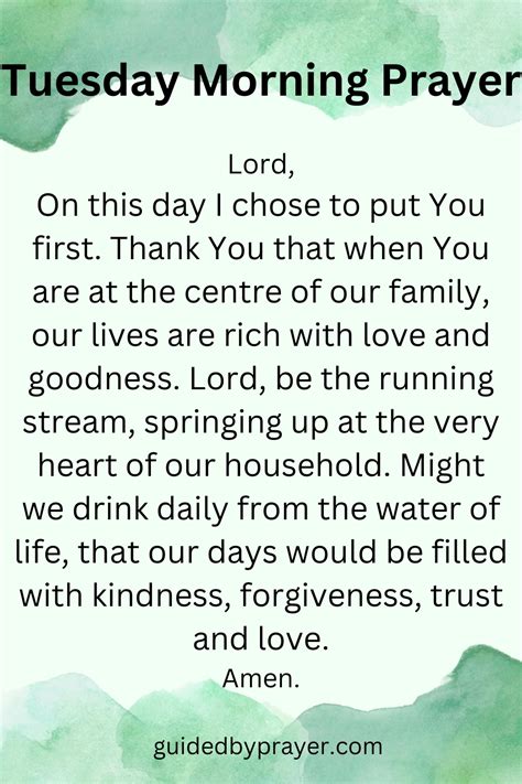 Tuesday Morning Prayer – Guided by Prayer