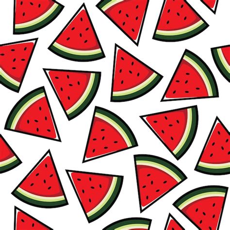 Premium Vector | Watermelon pattern vector design