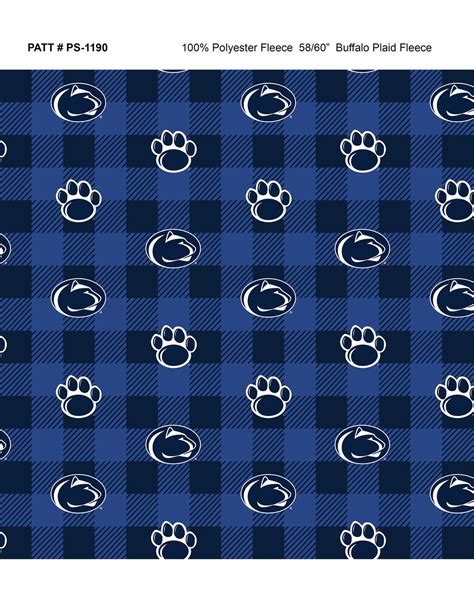 Penn State Fleece Fabric Buffalo Plaid Design | Free Shipping