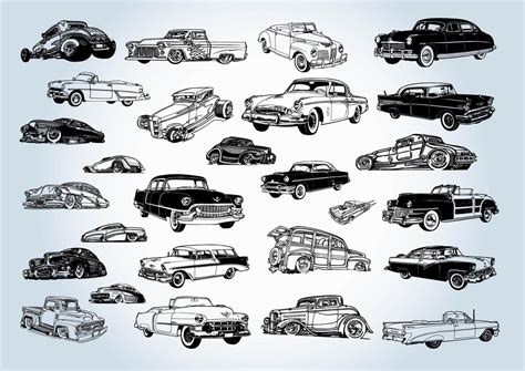 Vintage Cars Vectors Vector Art & Graphics | freevector.com