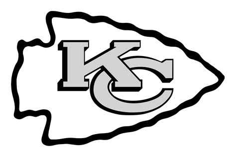 Kansas City Chiefs logo black and white | Kansas city chiefs logo ...