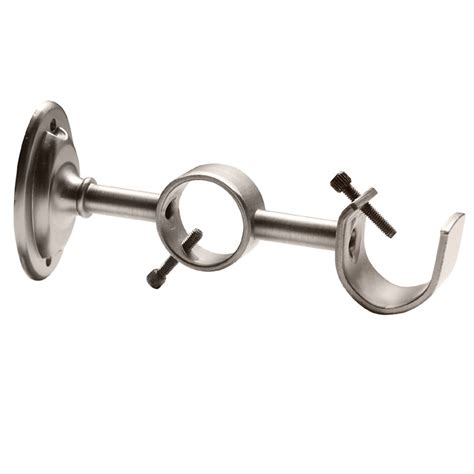 Allen + roth Antique Pewter Double Curtain Rod Bracket at Lowes.com