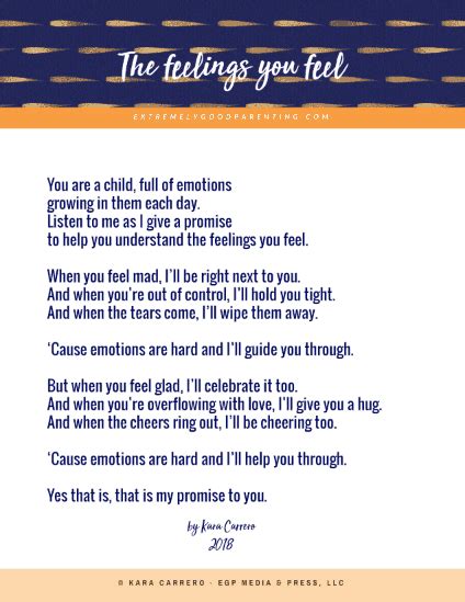 "The Feelings You Feel" Lyrics for parents to sing to kids