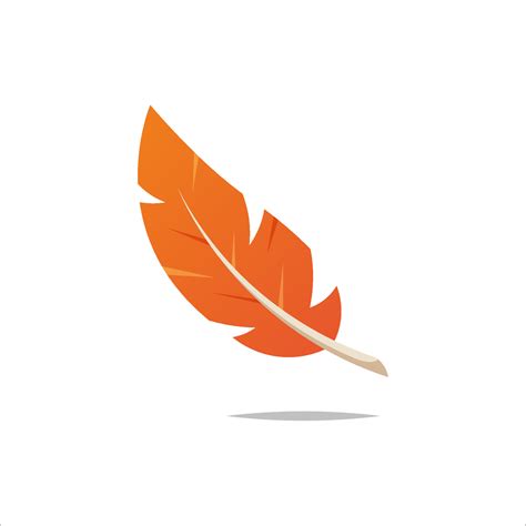 Feather vector isolated on white background. 25560769 Vector Art at ...