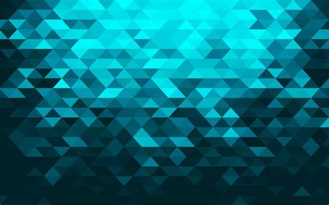 Turquoise Facets: An Abstract Geometry HD Wallpaper