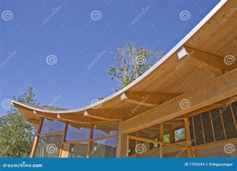 Timber Frame Roof Construction Stock Photo - Image of frame ...