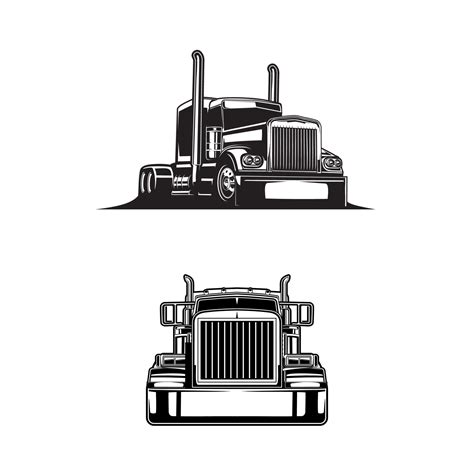 semi truck silhouette 4714442 Vector Art at Vecteezy