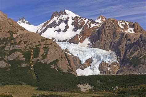 Glaciers and Mountains of the Southern Andes Stock Photo - Image of ...