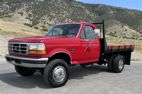 No Reserve: 1995 Ford F-350 Flatbed Dually Power Stroke 5-Speed 4x4 for ...