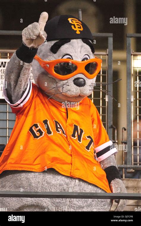 San Francisco, CA: San Francisco Giants' mascot Lou Seal cheers for ...