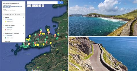 Map of the Dingle Peninsula (With Attractions Plotted)