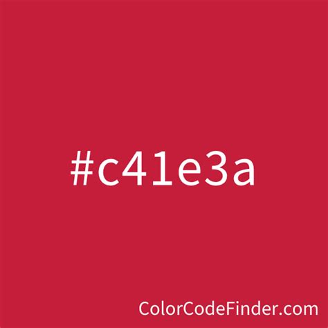 Cardinal Color Code is #c41e3a