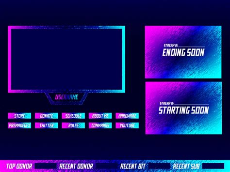 Neon Twitch Overlay | Free Download | Twitch streaming setup, Overlays ...