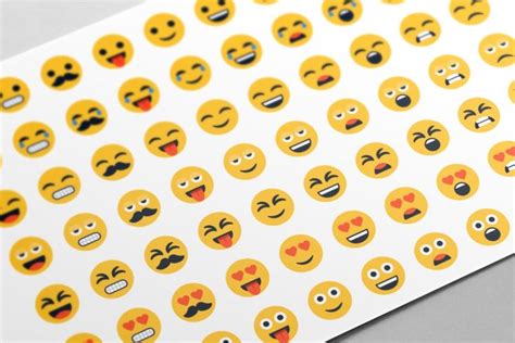 an assortment of yellow emoticions with different facial expressions ...