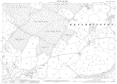 Old map of part of Appledore Heath in 1907