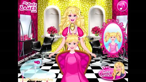 Barbie Games - Barbie Hair Salon Game - YouTube