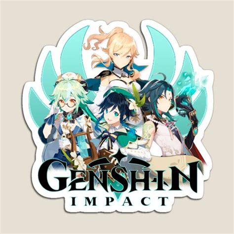 Genshin Impact Anemo Characters Magnet