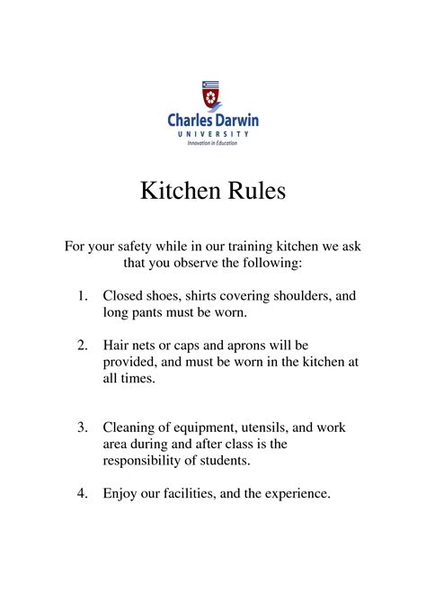 Etiquette Rules | scope of work template | Kitchen rules, Funny kitchen ...