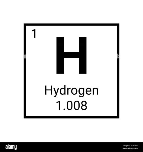 Hydrogen periodic table element. Hydrogen symbol chemical sign Stock ...