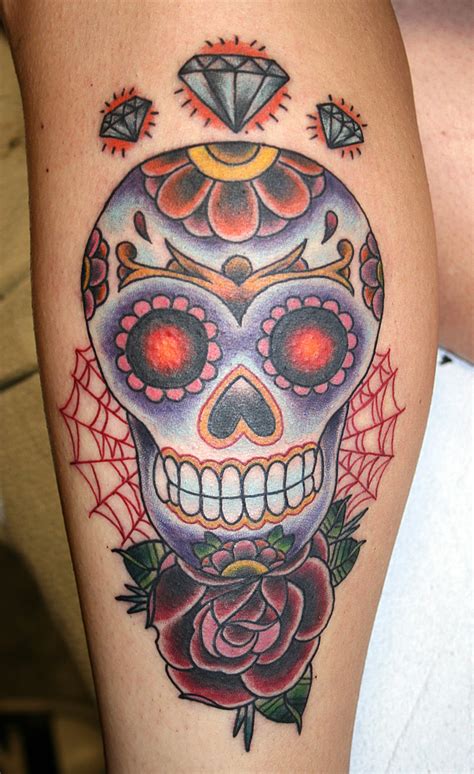 33 Crazily Gorgeous Sugar Skull Tattoos