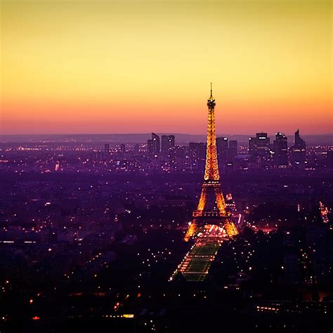 Eiffel Tower Wallpaper 4K, Twilight, Sunset, Paris, France