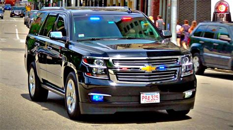 Boston Police Unmarked Chevy Tahoe LTZ PPV Forward-Facing Red Lights ...