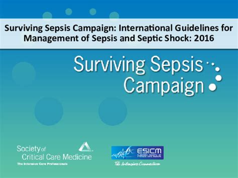 (PPT) Surviving Sepsis Campaign 2016 Guidelines Presentation Final ...