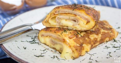 Keto Ham and Cheese Omelette Roll | KetoVale