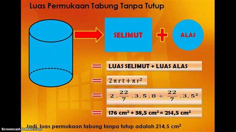 Rumus Luas Permukaan Tabung Dan Rumus Luas Selimut Tabung Beserta | The ...