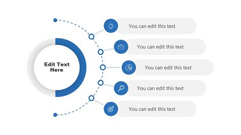 Modern 5-Step Agenda PowerPoint Slide Template - SlideModel