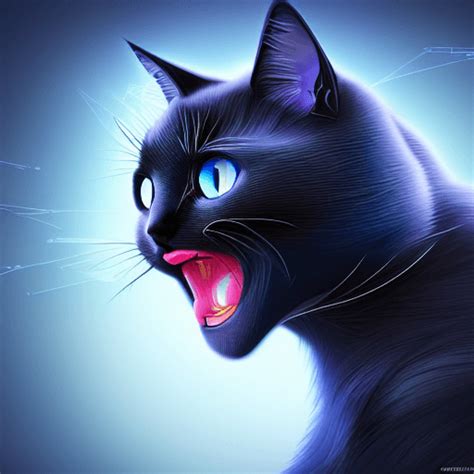 Black Cat With Blue Eyes