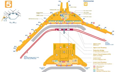 Сhicago o hare airport terminal 5 - map