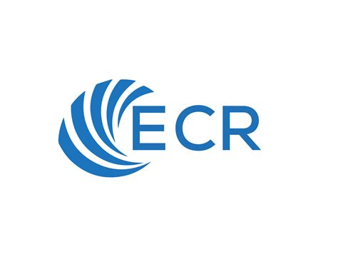 ECR letter logo design on white background. ECR creative circle letter ...