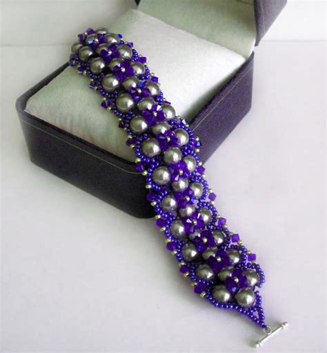 Free Seed Bead Bracelet Patterns, Spiral Peyote, Tilas, Royal Purple ...