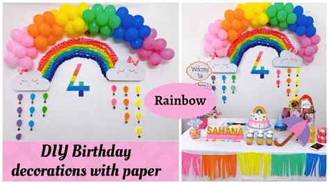 Rainbow Birthday Banner Rainbow Birthday Decorations ...