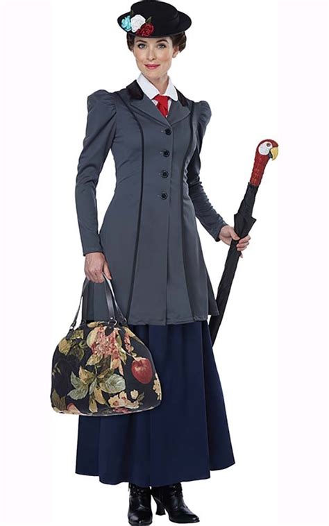 MARY POPPINS ADULT WOMENS ENGLISH NANNY FANCY DRESS VICTORIAN FAIRYTALE ...