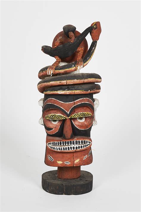 Melanesian Carved and Painted Sculpture - Shapiro Auctioneers