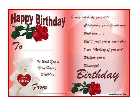 Editable Birthday Card Template