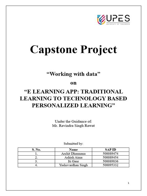 Capstone Project | PDF | Educational Technology | Teachers