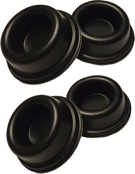 Rubber Door Stopper Bumpers (Pack of 4) Black - Made in USA - Self ...