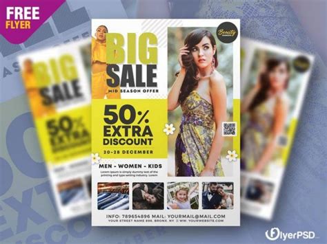 Free Huge Sale Flyer Template in PSD - PSDFlyer