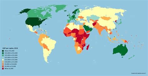 Countries by GDP per capita, 2016 [6300x3330] : MapPorn