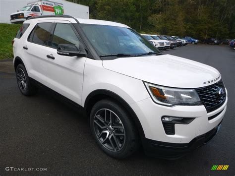 White Platinum 2019 Ford Explorer Sport 4WD Exterior Photo #130022116 ...