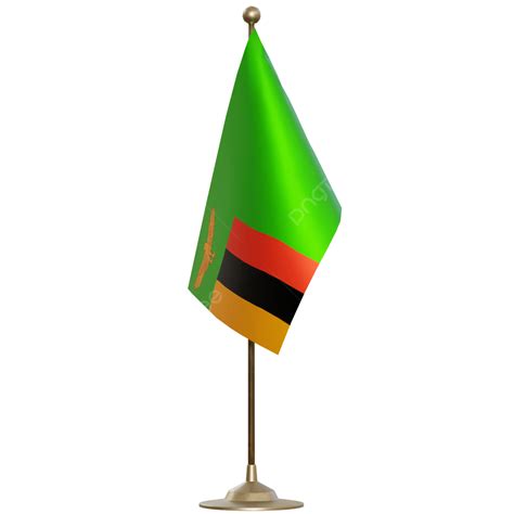 Zambia Flag With Pole, Zambia Flag Post, Zambia Flag, Zambia Flag With ...