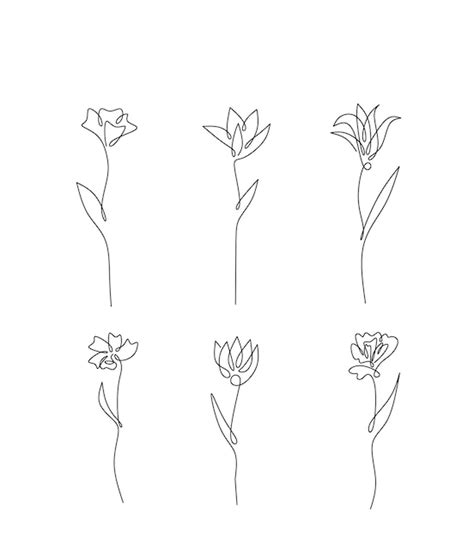 Premium Vector | Set flower graphics illustration icon sketch tattoo ...