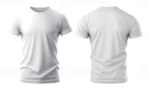 plain white t-shirt design, with view, front, back 23401378 PNG