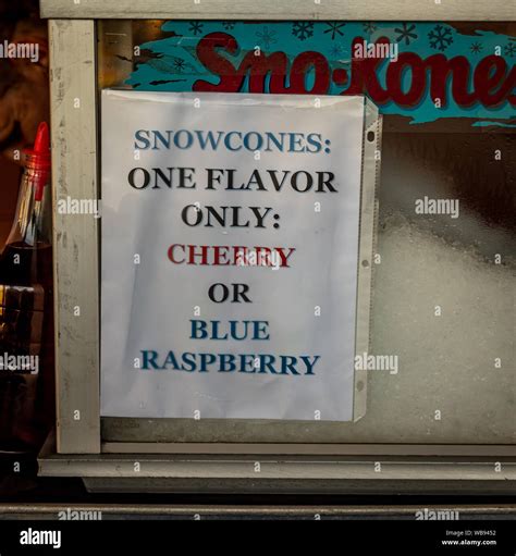 snow cone sign Stock Photo - Alamy