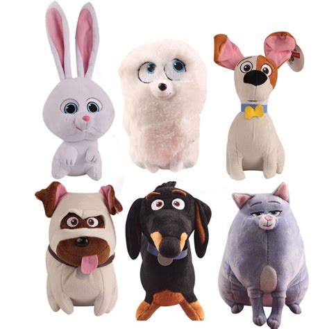 6pcs 15cm Movie The Secret Life Plush Toy Pets Of Max Snowball Gidget ...