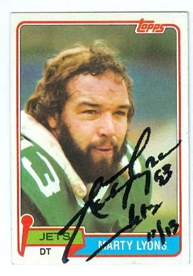 Marty Lyons autographed Football Card (New York Jets)