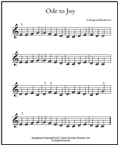 Ode to Joy Sheet Music for Piano: EASY & EARLY Beginner to Advanced